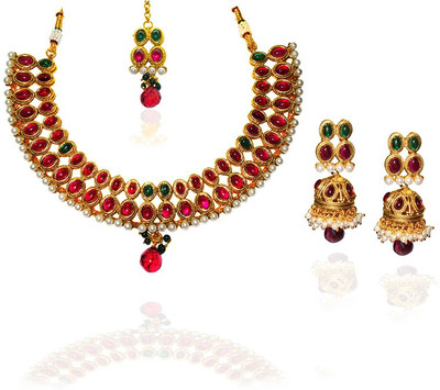 50% OFF on Utkrishtt 1103513 Copper Jewel Set Pink