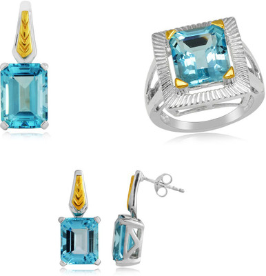 23% OFF on RosesNRibbons Heart of the Ocean Sterling Silver Jewel Set Silver, Gold