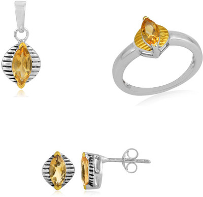 30% OFF on RosesNRibbons Golden Eye Sterling Silver Jewel Set Silver, Gold