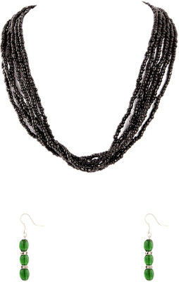 17% OFF on Voylla Metal, Alloy Jewel Set Black, Green 17% OFF on Voylla Metal, Alloy Jewel Set Black, Green