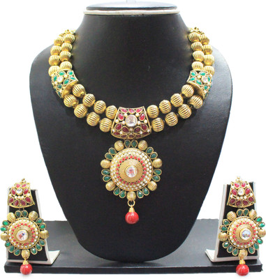 75% OFF on Zaveri Pearls Alloy Jewel Set Green, Red, White 75% OFF on Zaveri Pearls Alloy Jewel Set Green, Red, White