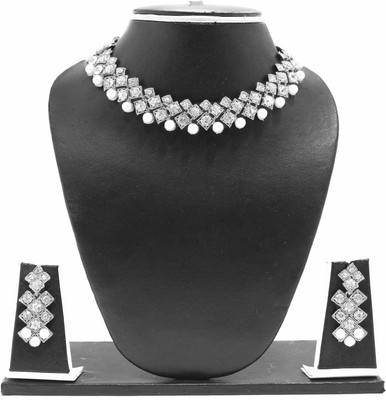 66% OFF on Zaveri Pearls Cubic Austrian Diamond Alloy Jewel Set Silver 66% OFF on Zaveri Pearls Cubic Austrian Diamond Alloy Jewel Set Silver