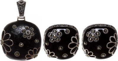 Exotic India Marcasite Sterling Silver Jewel Set Silver Exotic India Marcasite Sterling Silver Jewel Set Silver