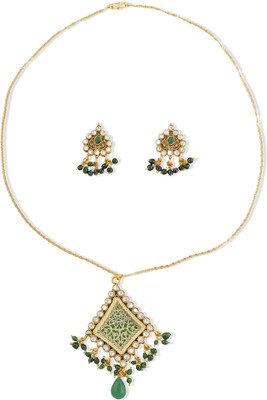 46% OFF on Sindoora SDR-09-180 Alloy Jewel Set Gold, Green