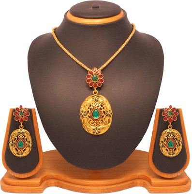 69% OFF on Vendee Fashion Creative Copper Jewel Set Maroon, Green