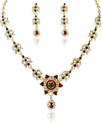 50% OFF on 14Fashions 1100211 Alloy Jewel Set Maroon, Green