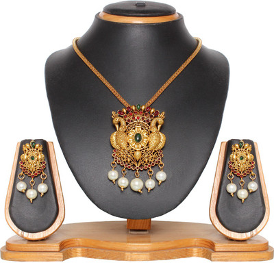 69% OFF on Vendee Fashion Unique Collection Zinc Jewel Set Maroon, Green