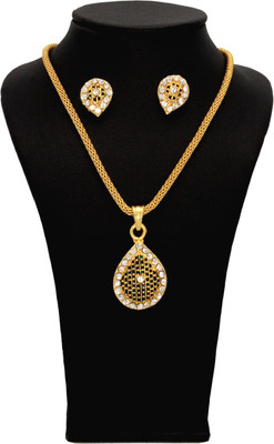 69% OFF on Vendee Fashion Traditional Brass Jewel Set Maroon, Green