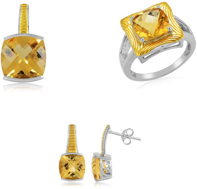 32% OFF on RosesNRibbons Blazing Beauty Sterling Silver Jewel Set Silver, Gold