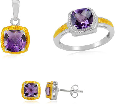 30% OFF on RosesNRibbons Gold-framed Gem Sterling Silver Jewel Set Silver, Gold