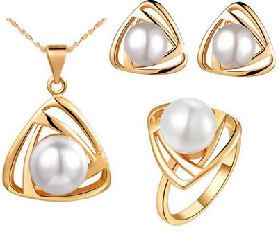 66% OFF on Zaicus Love Icon Simulated Pearl White Gold, Alloy, Crystal Jewel Set White 66% OFF on Zaicus Love Icon Simulated Pearl White Gold, Alloy, Crystal Jewel Set White