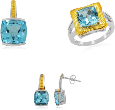 32% OFF on RosesNRibbons Blazing Beauty Sterling Silver Jewel Set Silver, Gold