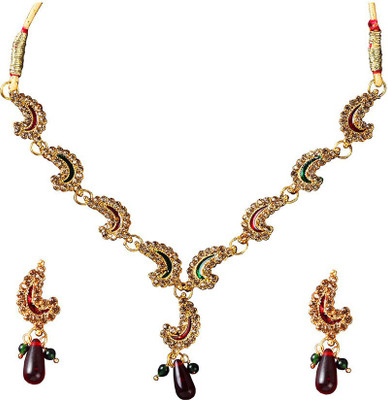 58% OFF on 14Fashions 1100818 Alloy Jewel Set Maroon, Green