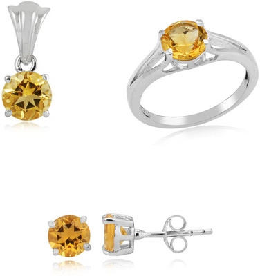 31% OFF on RosesNRibbons Golden Gleam Sterling Silver Jewel Set Silver