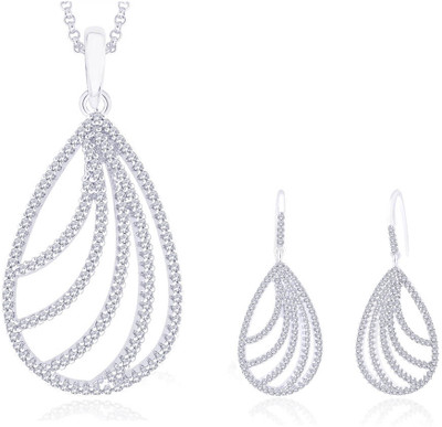 1% OFF on Peora Paulina Alloy Jewel Set Silver