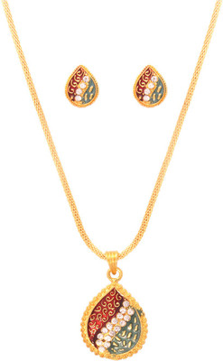 70% OFF on Vendee Fashion Fashion Brass Jewel Set Maroon, Green