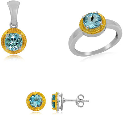 31% OFF on RosesNRibbons Blue Lust Sterling Silver Jewel Set Silver, Gold