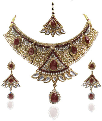 41% OFF on Kriaa 1100616 Alloy Jewel Set Red