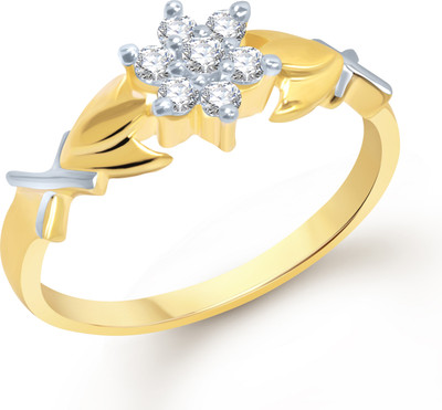 VK Jewels Alloy Cubic Zirconia 18K Yellow Gold Plated Ring VK Jewels Alloy Cubic Zirconia 18K Yellow Gold Plated Ring