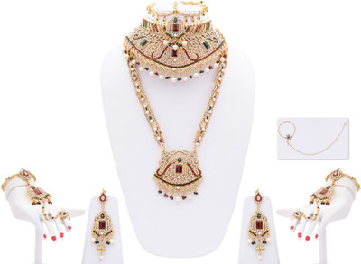 40% OFF on Lucky Jewellery Guluband Bridal Alloy Jewel Set Maroon 40% OFF on Lucky Jewellery Guluband Bridal Alloy Jewel Set Maroon