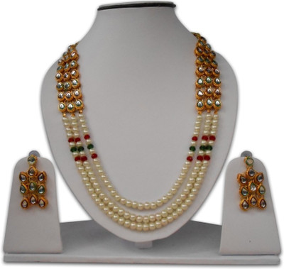 23% OFF on Pamjewel Sr No 21 B Silk Dori Jewel Set White