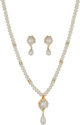 50% OFF on Abhushan Beautiful Alloy Jewel Set White
