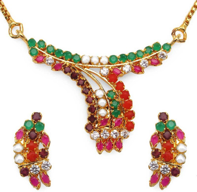 52% OFF on Johareez Brass Jewel Set Multicolor