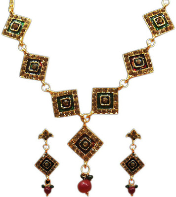 57% OFF on 14Fashions 1100816 Alloy Jewel Set Maroon, Green