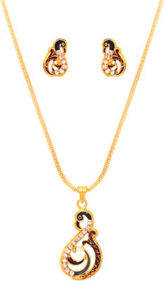 60% OFF on Vendee Fashion Beautiful Brass Jewel Set Maroon, Green