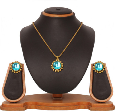 60% OFF on Vendee Fashion Adorable Zinc Jewel Set Blue