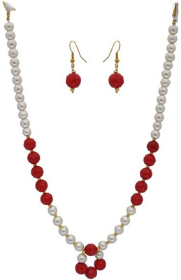 60% OFF on Hyderabadi Abhushan Alloy Jewel Set White, Red
