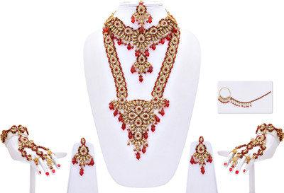 62% OFF on Lucky Jewellery Antique Patwa Bridal Alloy Jewel Set Maroon 62% OFF on Lucky Jewellery Antique Patwa Bridal Alloy Jewel Set Maroon