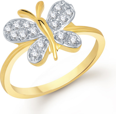 83% OFF on VK Jewels VK Jewels Butterfly Gold and Rhodium Plated Ring Alloy Cubic Zirconia 18K Yellow Gold Plated Ring