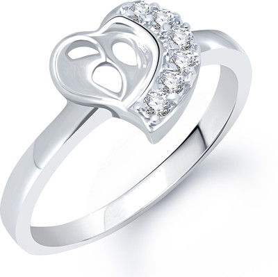 66% OFF on Meenaz Exclusive Love Sweetheart Alloy Cubic Zirconia Ring