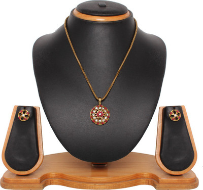 60% OFF on Vendee Fashion Tiny Round Zinc Jewel Set Maroon