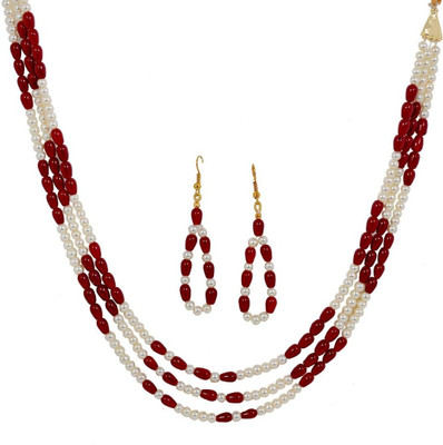 52% OFF on Maayra Brass Jewel Set Maroon, White 52% OFF on Maayra Brass Jewel Set Maroon, White