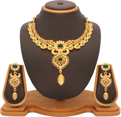 69% OFF on Vendee Fashion Dazzling Alloy Jewel Set Maroon