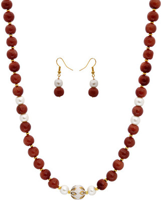 60% OFF on Hyderabadi Abhushan Alloy Jewel Set Brown, White