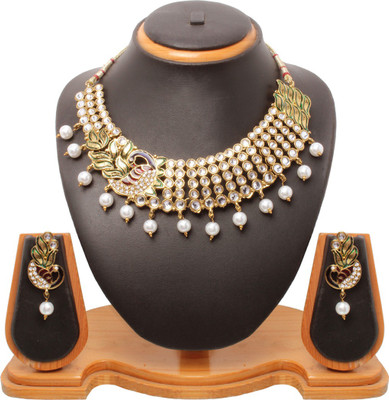 60% OFF on Vendee Fashion Mayur Design Zinc Jewel Set Blue, Green