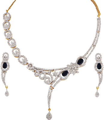 40% OFF on Heena Jewellery Alloy, Brass Jewel Set Black