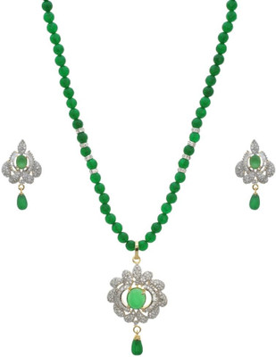 15% OFF on Abhushan Flower Alloy Jewel Set Silver 15% OFF on Abhushan Flower Alloy Jewel Set Silver