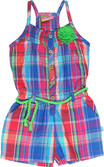 Vitamins Checkered Girl's Jumpsuit Vitamins Checkered Girl's Jumpsuit