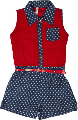 24% OFF on Hunny Bunny Printed Girl's Jumpsuit