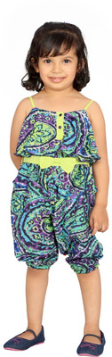 54% OFF on Fuschia Tribe Paisley, Printed, Woven Girl's Jumpsuit