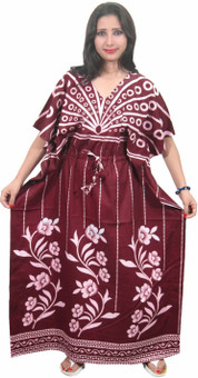 Indiatrendzs Floral Print Cotton Women's Kaftan