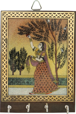 58% OFF on R S Jewels Real Gemstone Painting Multi Color Wooden Key Holder