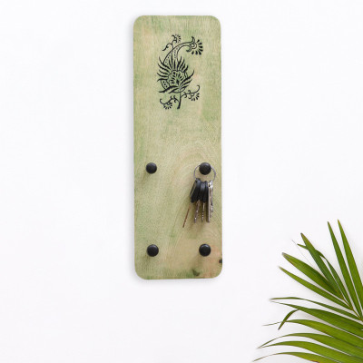 47% OFF on ExclusiveLane Carving Green Wooden Key Holder 47% OFF on ExclusiveLane Carving Green Wooden Key Holder
