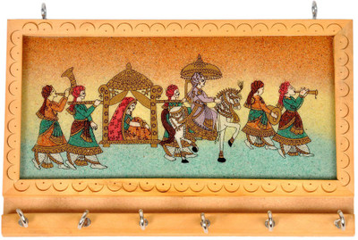 33% OFF on Jaipur Raga Wooden Key Holder