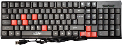 Ad-Net AD-510 Super Slim Wired USB Multimedia USB Keyboard (Black)