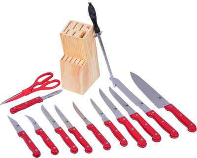 Impressive9 14 Pcs Red Stainless Steel Knife Set Pack of 14 Impressive9 14 Pcs Red Stainless Steel Knife Set Pack of 14